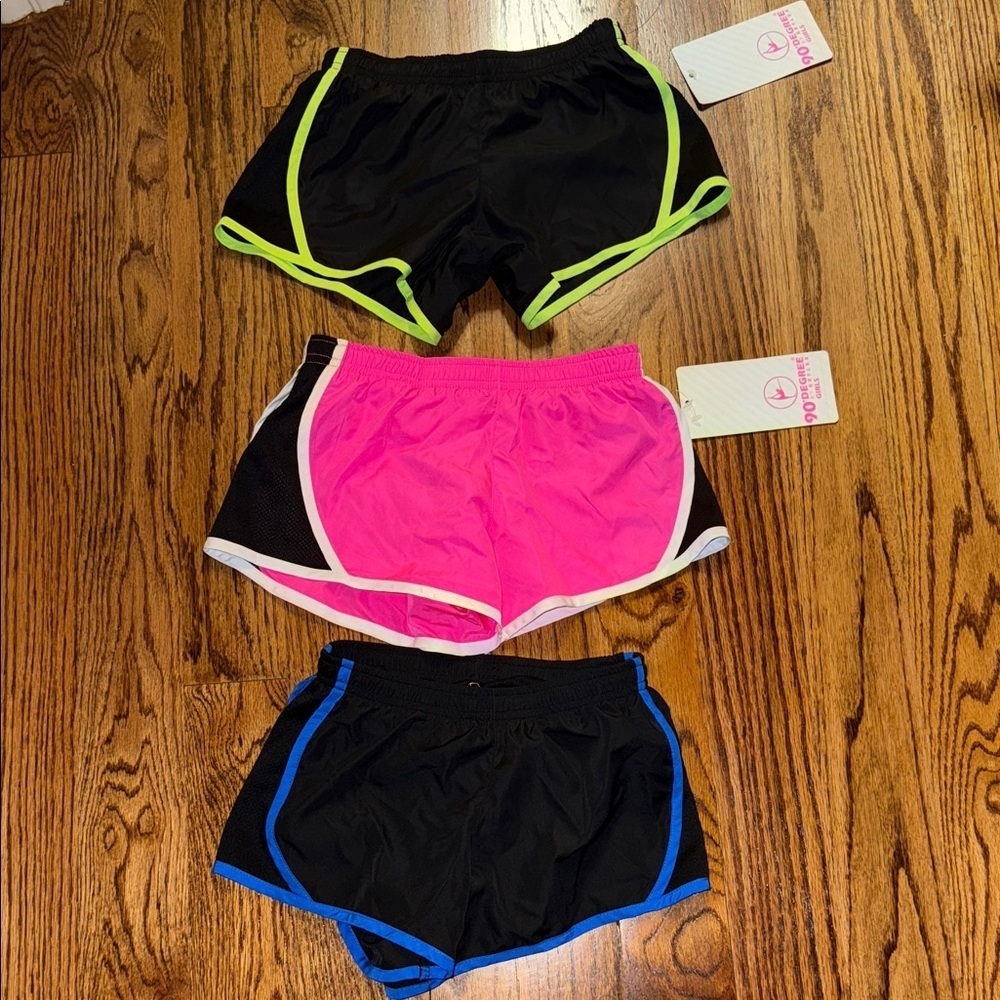 90° by reflex bundle of three pairs of girls athletic shorts size small